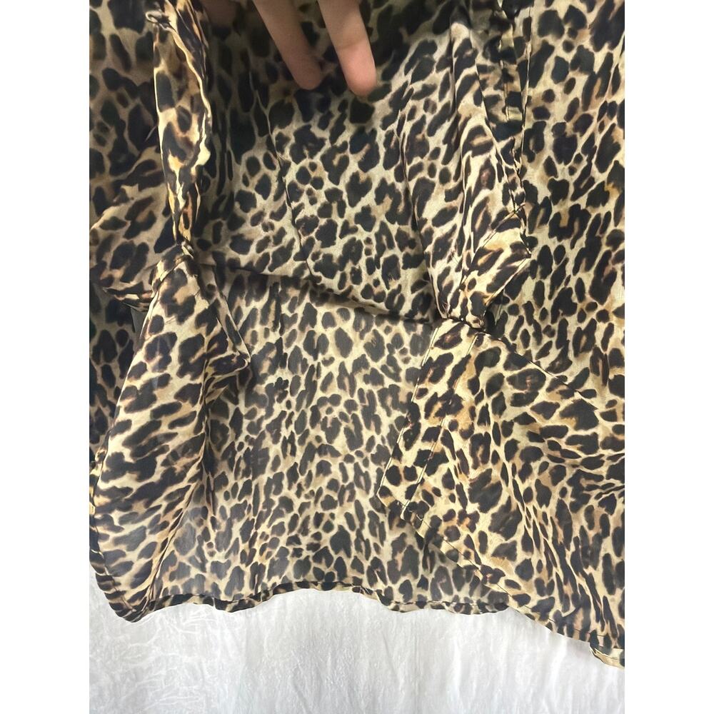 Lane Bryant Top 18 20 Sheer Animal Print Blouse Burgundy Knit Turtleneck LotOf 2 - Picture 5 of 16